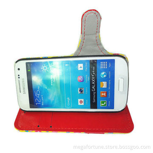 Flip PU Leather Case for Samsung Galaxy S4 Mini/9190, Manufacturer, Card Hold/Wallet Function